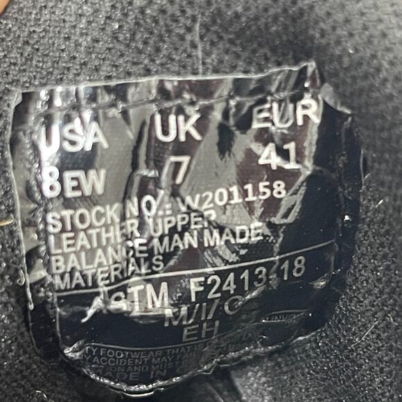 Wolverine Work Boots‎ Men 8EW Black Leather Waterproof ASTM F2413-18 Safety Toe - Picture 12 of 15